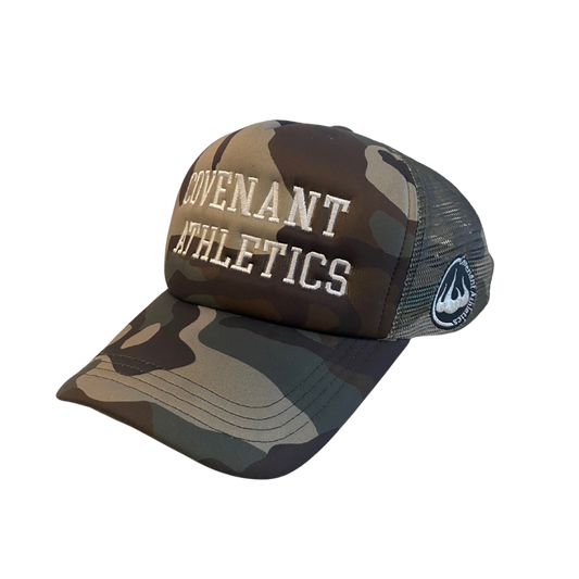 Covenant Embroidered Trucker Hat "Camo"