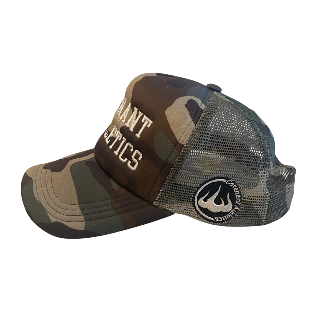 Covenant Embroidered Trucker Hat "Camo"