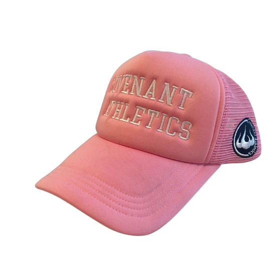 Covenant Embroidered Trucker Hat "Pink"