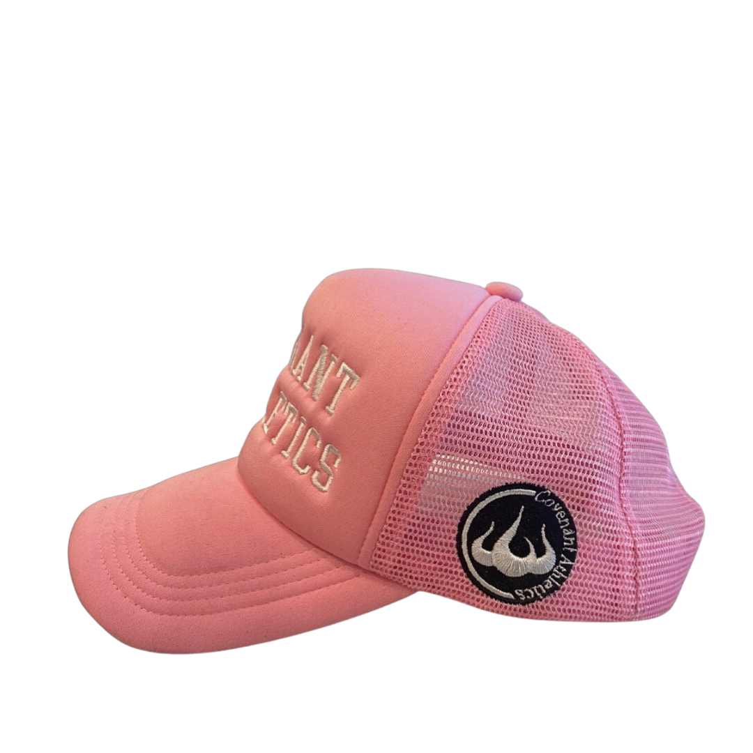 Covenant Embroidered Trucker Hat "Pink"